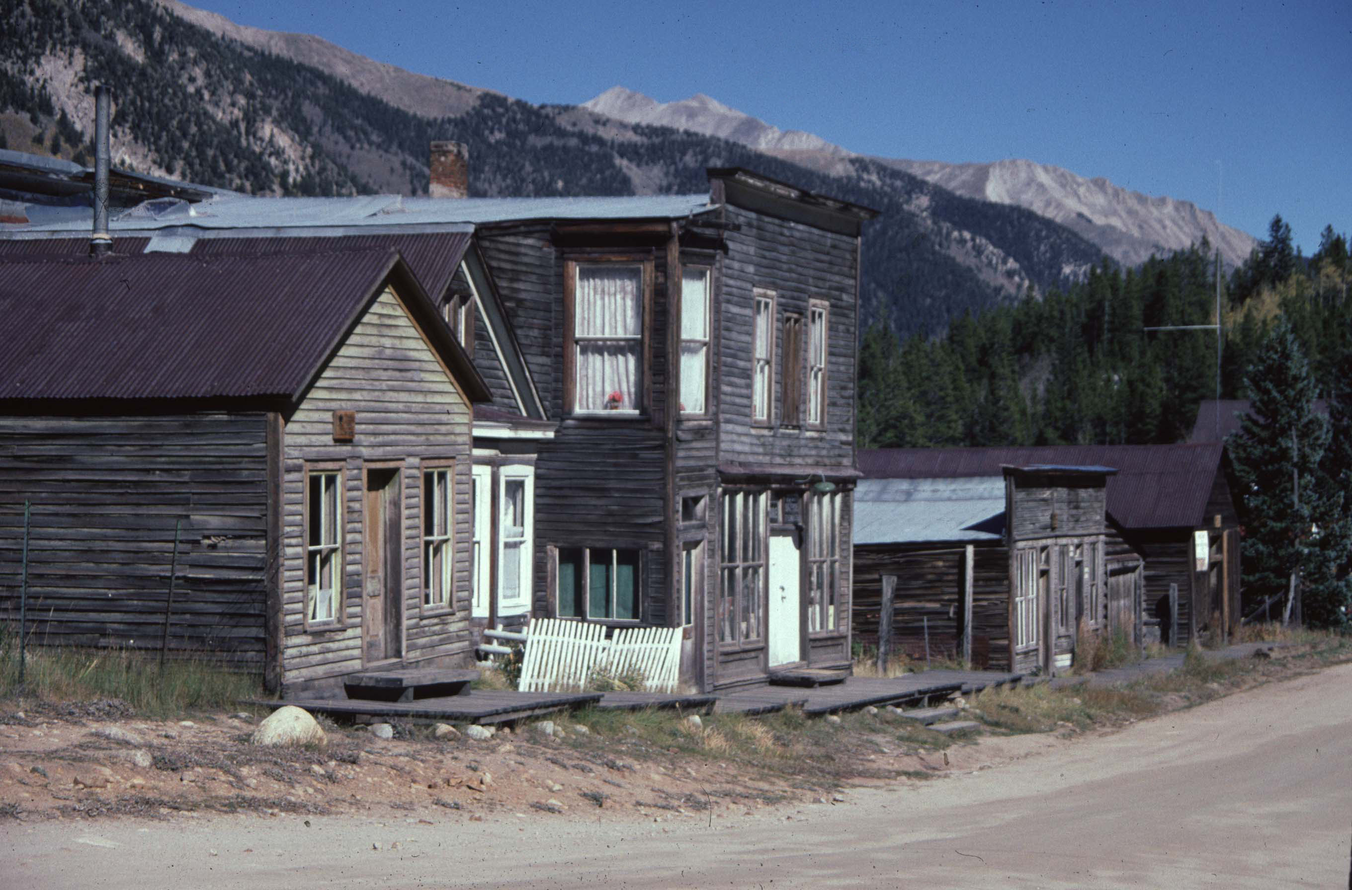 Looking down the street in the St. Elmo Historic District, 1997.