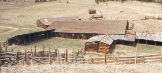 A corral and associated outbuildings in the Walker Ranch historic district.