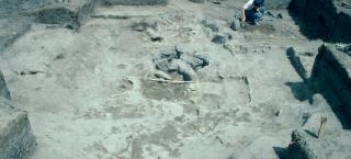 An excavated pithouse at the Yarmony site.