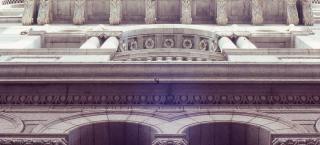 Entry detail of the Equitable building.