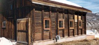 Wood building at the Holden Mining and Smelting Co.