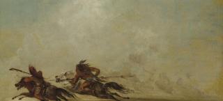 Comanche Warrior Lancing an Osage, at Full Speed