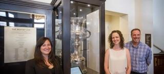 Photo of Moffat Loving Cup on display in Union Station