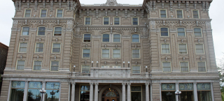 The facade of the Vail Hotel, a historic building in downtown Pueblo.