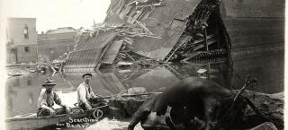 "Searching for Bodies", 1921 Pueblo flood