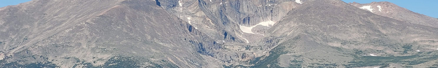 Longs Peak and Mount Meeker from Twin Sisters Peaks