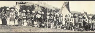 A group of Ute at the Garden of the Gods for Shan Kive, 1913.