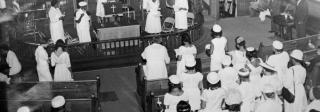 Congregation of St. Paul AME Church at a worship service. 