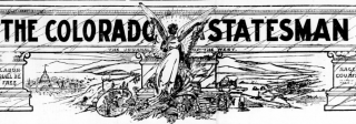 Newspaper masthead reading "The Colorado Statesman"
