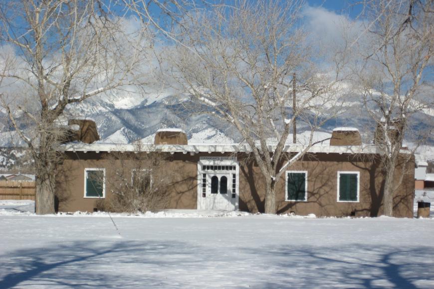 Fort Garland commander's quarters in winter