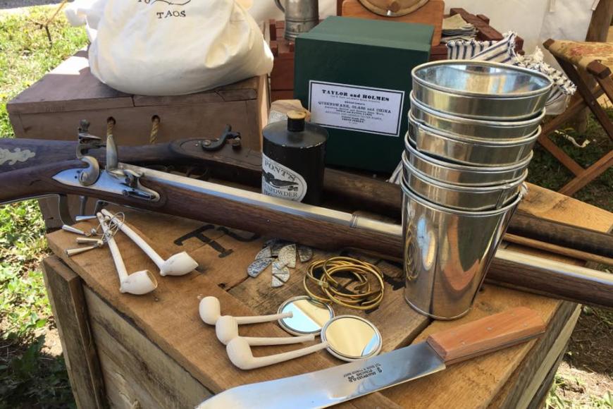 Photo of historical Fort Vasquez artifacts