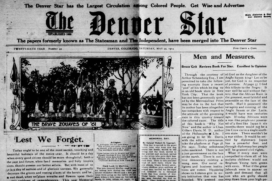 front page of The Denver Star