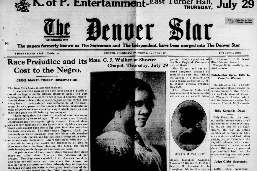 front page of The Denver Star