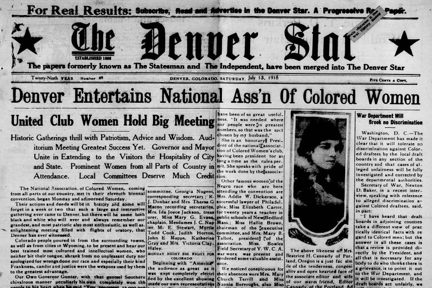 front page of The Denver Star