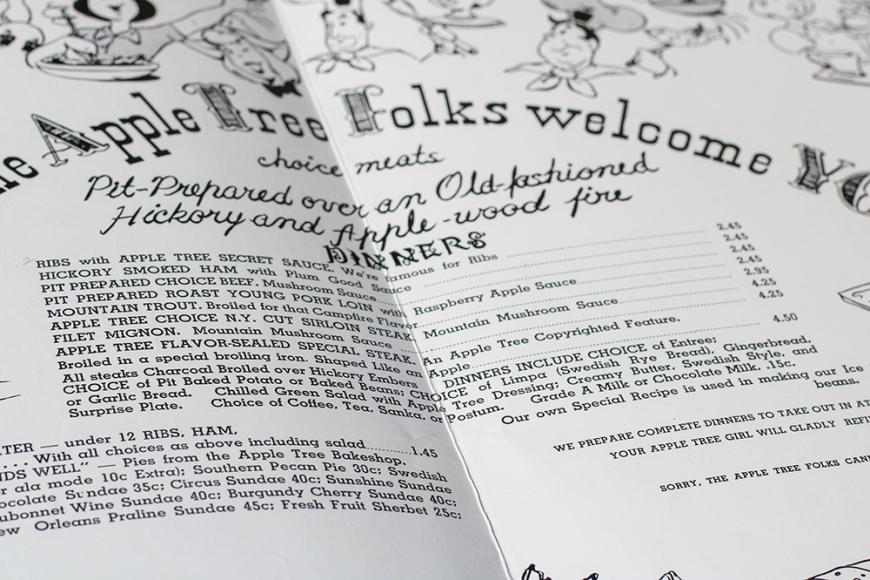 The Apple Tree menu