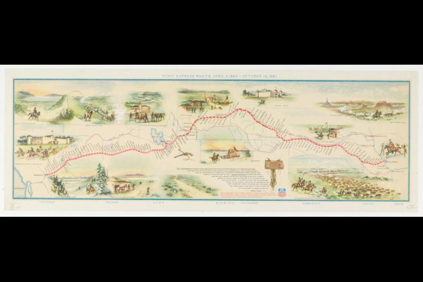 Pony Express Route Map