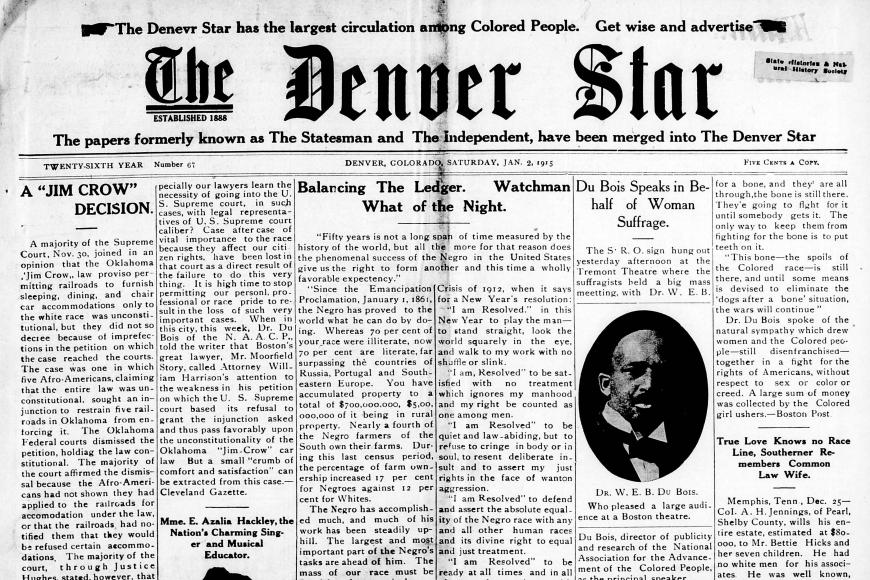 front page of Denver Star