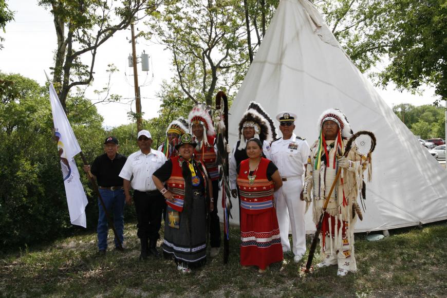 Honor Guard from the three Ute tribes at the re-opening of the Ute Indian Museum