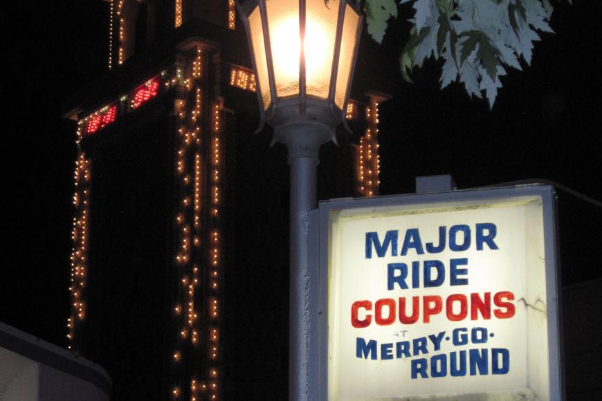 Nostalgic signs at Lakeside Amusement Park