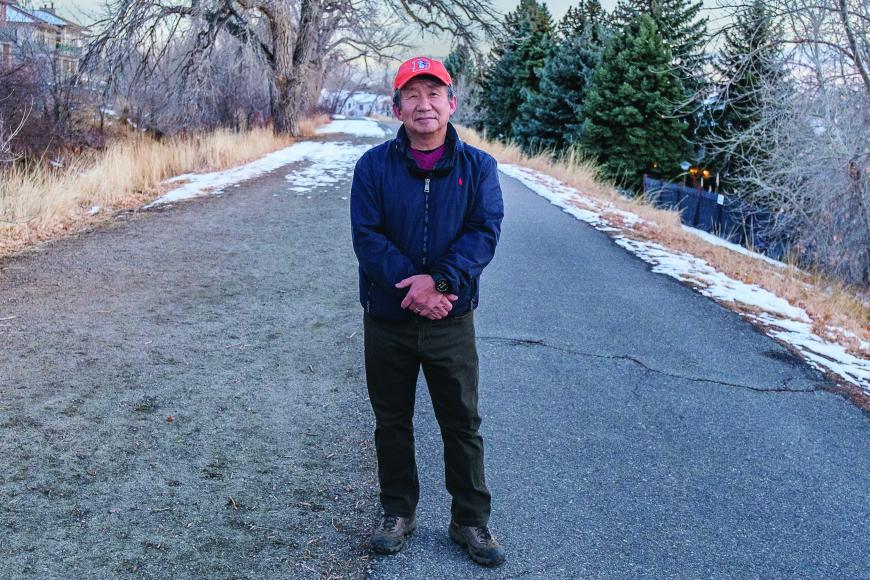 Heesung Kim at the South Quebec Way trailhead