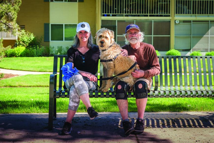 Patti and James Keyworth with Karl, in the Windsor neighborhood