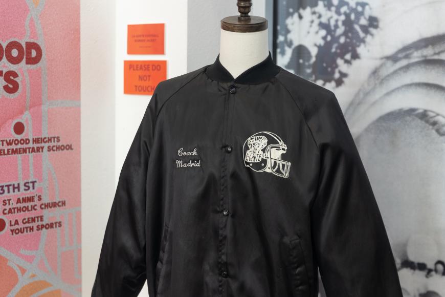 La Gente sports jacket on display at the Dog Patch exhibition.