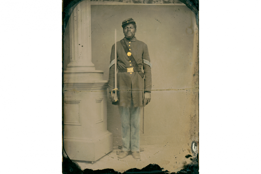 Union Soldier (Sgt. Henry F. Steward)  standing in uniform.