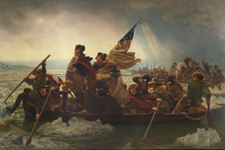 Painting of Washington Crossing the Delaware River