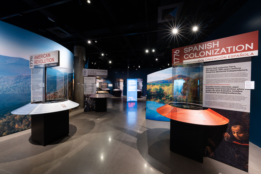Interior of Moments that made US exhibition