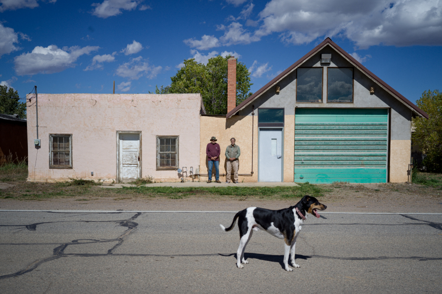 Dog in front of Capulin SPMDTU