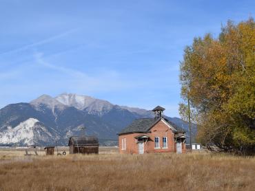 A photo of the Gas Creek School near Nathrop in Chaffee County