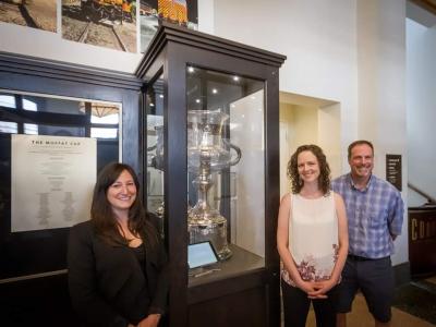 Photo of Moffat Loving Cup on display in Union Station