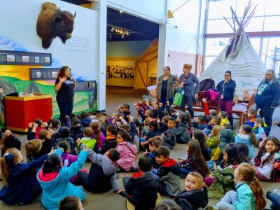 Students on a field trip at El Pueblo History Museum.