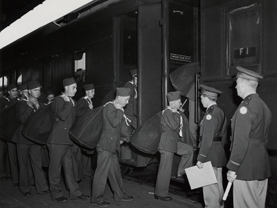 Line of Soldiers 1940s