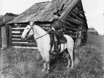Locke in his Minutemen of America uniform