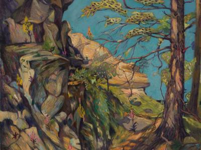 Organization of Rocks and Trees, circa 1919, oil on canvas