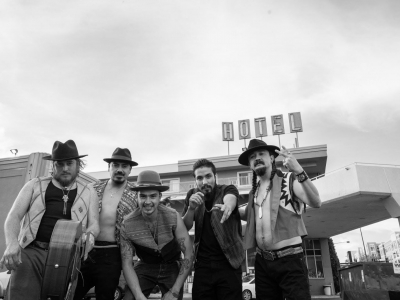 Members of Los Mocochetes, from left to right: Elias Garcia, Jozer Guerrero, Diego Florez, Jon Rubio, Joshua Randy Abeyta.