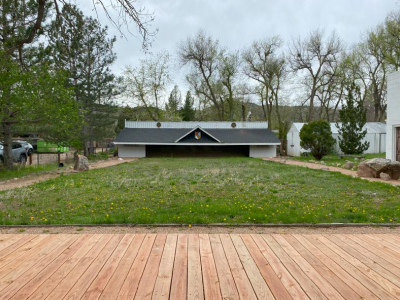 A long horizontal building that is used as a Japanese archery range