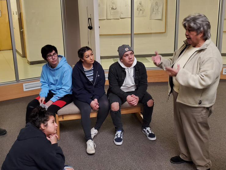 Youth taking part in a memory workshop.