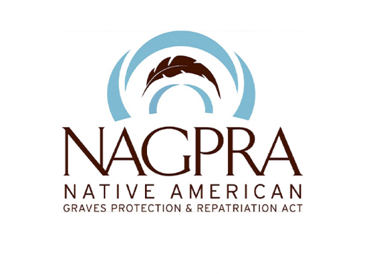 NAGPRA Logo in blue and red colors.
