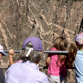 Students of Hands on History at the Ute Indian Museum taking a field trip to the Black Canyon of the Gunnison
